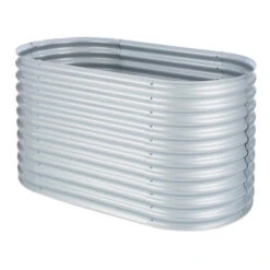 High Grow Hochbeet Gartenbeet 1,6m Zink-Alu-Beschichtung Silber
