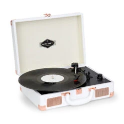 Nostalgy By Auna Peggy Sue Retro-Plattenspieler LP USB AUX MDF-Koffer
