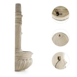 Löwenstein Wandbrunnen Gartenbrunnen Solar 2W LED Polyresin Steinoptik -Outdoor Grills Verkaufsgeschäft 10031400 yy 0004 detail Blumfeldt Loewenstein Wandbrunnen 2W Steinoptik reedit