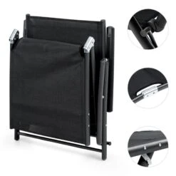 Modena Sonnenliege 64x85x170cm Aluminium/Stahlrohr Schwarz -Outdoor Grills Verkaufsgeschäft 10031441 yy 0005 detail Blumfeldt Modena Sonnenliege 64x85x170cm schwarz