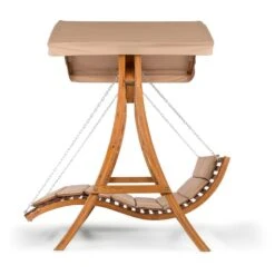 Bermuda Hollywoodschaukel Gartenschaukel 130 Cm 2-Sitzer Sonnensegel -Outdoor Grills Verkaufsgeschäft 10031459 yy 0004 titel side Blumfeldt Bermuda Hollywoodschaukel 130cm