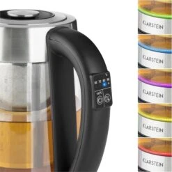 Ostfriese Wasserkocher 2-in-1 Teekocher 1,7L 2200W LED Edelstahl Glas -Outdoor Grills Verkaufsgeschäft 10031479 yy 0004 detail Klarstein Ostfriese Wasserkocher Edelstahl Glas