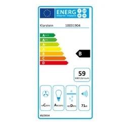 Aurica 60 Dunstabzugshaube 60cm 600 M³/h LED Touch Glas -Outdoor Grills Verkaufsgeschäft 10031904 energy label