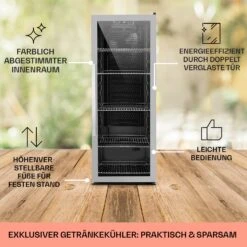 Beersafe 6XL Kühlschrank 201 Liter 5 Böden Panoramaglastür Edelstahl -Outdoor Grills Verkaufsgeschäft 10031930 DE 0005 usp