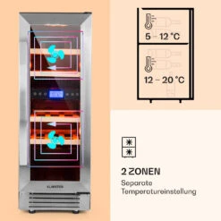 Vinovilla 17 Built-In Duo Weinkühlschrank 2 Zonen 53l 17 Fl. Glastür -Outdoor Grills Verkaufsgeschäft 10032030 de 0004 logo