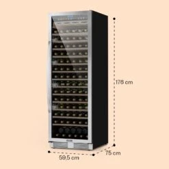 Vinovilla Grande 165 Built-in Uno Weinkühlschrank 425l 165Fl. Glastür -Outdoor Grills Verkaufsgeschäft 10032033 yy 0007 dimensions