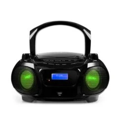 Roadie DAB CD-Player DAB/DAB+ UKW LED Disco Light Effect Bluetooth -Outdoor Grills Verkaufsgeschäft 10032060 yy 0003 front auna Roadie DAB CD Player schwarz
