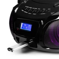 Roadie DAB CD-Player DAB/DAB+ UKW LED Disco Light Effect Bluetooth -Outdoor Grills Verkaufsgeschäft 10032060 yy 0005 detail auna Roadie DAB CD Player schwarz