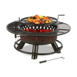 Rosario 3-in-1-Feuerschale Ø120cm | 70cm Grill | Tischplatte Stahl -Outdoor Grills Verkaufsgeschäft 10032141 yy 0003 detail Blumfeldt Rosario 3in1 Feuerschale