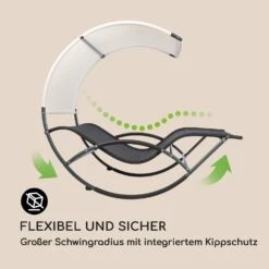 The Big Easy Schwingliege Schwarz, Wetterfest 350kg Max. UV- Schutz -Outdoor Grills Verkaufsgeschäft 10032240 de 0003 logo