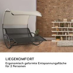 The Big Easy Schwingliege Schwarz, Wetterfest 350kg Max. UV- Schutz -Outdoor Grills Verkaufsgeschäft 10032240 de 0005 logo