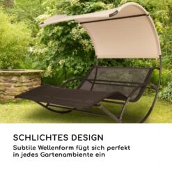 The Big Easy Schwingliege Schwarz, Wetterfest 350kg Max. UV- Schutz -Outdoor Grills Verkaufsgeschäft 10032240 de 0007 logo