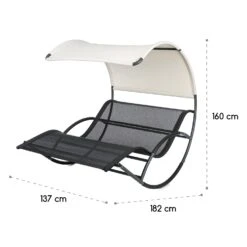 The Big Easy Schwingliege Schwarz, Wetterfest 350kg Max. UV- Schutz -Outdoor Grills Verkaufsgeschäft 10032240 yy 0009 logo