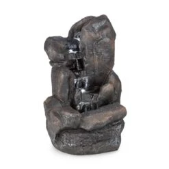 Felsquell Solar-Kaskadenbrunnen Akkubetrieb 2 KW Solarpanel 3 LEDs -Outdoor Grills Verkaufsgeschäft 10032286 yy 0003 detail Blumfeldt Felsquell Solar Kaskadenbrunnen