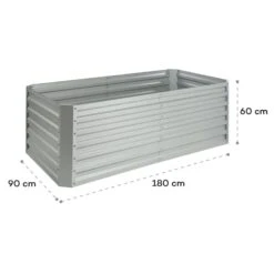 High Grow Straight Hochbeet 180x60x90cm 970l Stahl Verzinkt Silber -Outdoor Grills Verkaufsgeschäft 10032316 yy 0010 logo Blumfeldt High Grow Straight Hochbeet 180x60x90cm