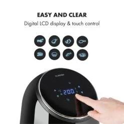 AirVital Heißluftfritteuse 1300W 2,5l CeraPlus-Antihaft Touch Schwarz -Outdoor Grills Verkaufsgeschäft 10032332 yy 0005 logo Klarstein AirVital Heissluftfritteuse 1300W schwarz