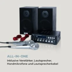 Karaoke Star 3 Karaoke-Set 2x75 Wmax. BT USB-Port Line-In 2 X Mikro -Outdoor Grills Verkaufsgeschäft 10032441 de 0007 logo