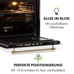 Victoria Einbaubackofen Retro-Design 9 Funktionen 50-250°C Elfenbein -Outdoor Grills Verkaufsgeschäft 10032485 de 0007 logo