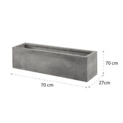 Solidflor Pflanztopf 75 X 20 X 20 Cm Fiberglas In-/Outdoor Hellgrau -Outdoor Grills Verkaufsgeschäft 10032501 yy 0009 logo