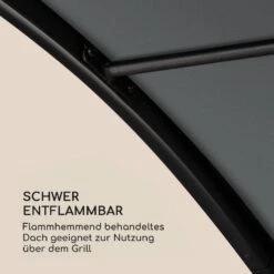 Steakhouse Grilldach 220x215x140cm PE 180 G/m² Flammhemmend Stahl Grau -Outdoor Grills Verkaufsgeschäft 10032523 de 0009 logo