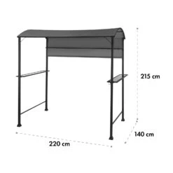 Steakhouse Grilldach 220x215x140cm PE 180 G/m² Flammhemmend Stahl Grau -Outdoor Grills Verkaufsgeschäft 10032523 yy 0011 logo