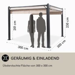 Pantheon Cortina Pavillon Mit Dach 3x3m 4 Seitenteile -Outdoor Grills Verkaufsgeschäft 10032524 DE 0004 usp