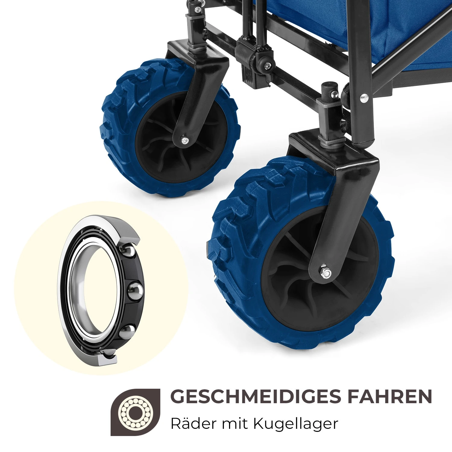 Easy Rider Bollerwagen Bis 70kg Teleskopstange Zusammenklappbar Blau 4 Easy Rider Bollerwagen Bis 70kg Teleskopstange Zusammenklappbar Blau – Bild 4