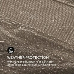 Senator Ersatzdach Sonnenschutz Polyester Wasserdicht Taupe -Outdoor Grills Verkaufsgeschäft 10032570 yy 0003 logo Blumfeldt Senator Ersatzdach taupe