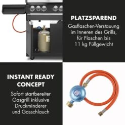 Highgrade 4 IB Gasgrill 6 Brenner 19,8 KW 71x46cm Grill Edelstahl -Outdoor Grills Verkaufsgeschäft 10032580 de 0008 logo