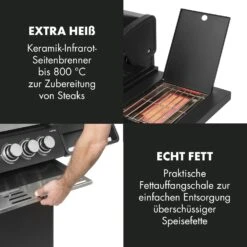 Highgrade 4 IB Gasgrill 6 Brenner 19,8 KW 71x46cm Grill Edelstahl -Outdoor Grills Verkaufsgeschäft 10032580 de 0009 logo
