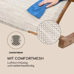 Mauritius Schwingliege Mit Dach ComfortMesh 180kg Max.wetterfest Creme -Outdoor Grills Verkaufsgeschäft 10032587 de 0004 logo