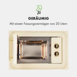 Victoria 20 Einbau-Mikrowelle, 20 L, 800 W, Grill: 1000 W, Elfenbein -Outdoor Grills Verkaufsgeschäft 10032592 de 0007 logo