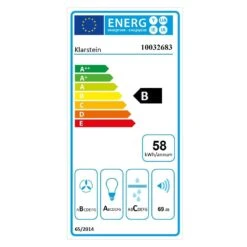 Annabelle 90 Dunstabzugshaube Glas 595 M³/h Touch-Armatur Schwarz -Outdoor Grills Verkaufsgeschäft 10032683 energy label