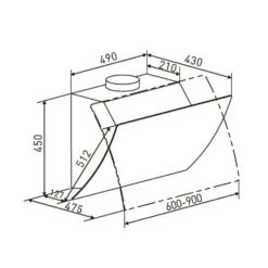 Annabelle 90 Dunstabzugshaube Glas 595 M³/h Touch-Armatur Schwarz -Outdoor Grills Verkaufsgeschäft 10032683 yy 0009 logo