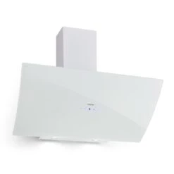 Annabelle 90 Dunstabzugshaube Glas 595 M³/h Touch-Armatur Weiß
