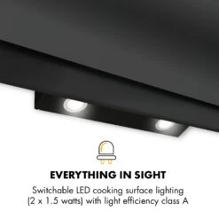 Aurica 90 Dunstabzugshaube, 90 Cm, Wandanbau, 165 W, Schwarz -Outdoor Grills Verkaufsgeschäft 10032766 uk 0007 logo