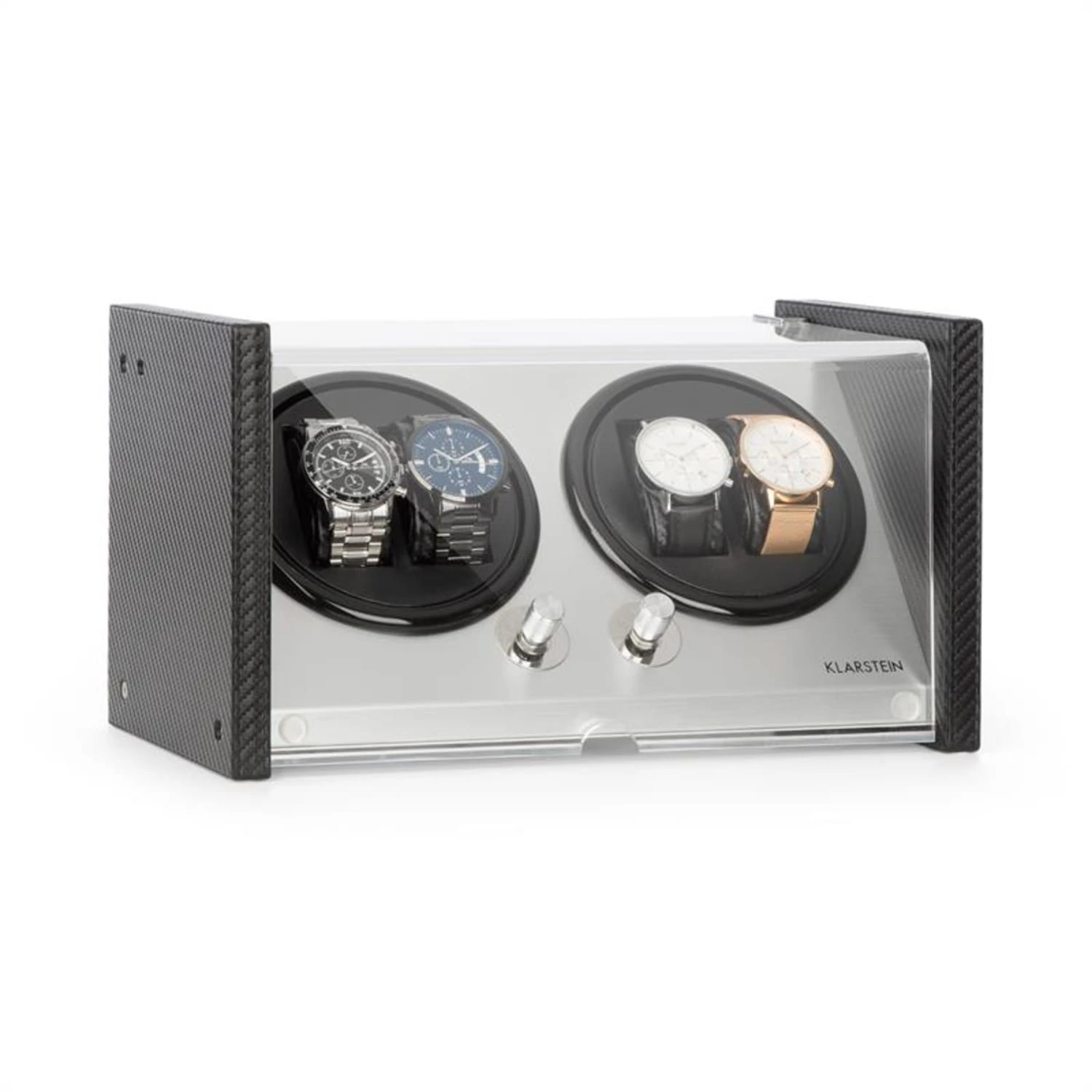 Tokyo 4 Uhrenbeweger, 4 Uhren, 3 Geschwindigkeiten, 4 Modi, Schwarz