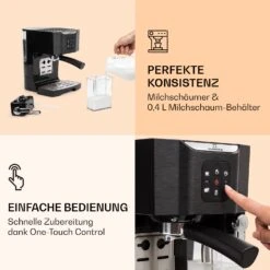 BellaVita Kaffeemaschine 3-in-1 1450 W 20 Bar Milchschäumer -Outdoor Grills Verkaufsgeschäft 10032807 de 0003 logo