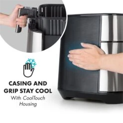 AeroVital Heißluftfritteuse 1700W 5,4 Liter Timer Edelstahl Silber -Outdoor Grills Verkaufsgeschäft 10032848 yy 0006 logo Klarstein AeroVital Heissluftfritteuse silber reedit