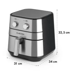 AeroVital Heißluftfritteuse 1700W 5,4 Liter Timer Edelstahl Silber -Outdoor Grills Verkaufsgeschäft 10032848 yy 0010 logo Klarstein AeroVital Heissluftfritteuse silber reedit