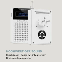 DigiPlug DAB Steckdosen-Radio, DAB+, UKW/PLL, BT, LCD-Display, Weiß -Outdoor Grills Verkaufsgeschäft 10032857 de 0007 logo