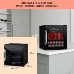 Beersafe L Onyx Kühlschrank 47 Liter 2 Böden Panoramaglastür. -Outdoor Grills Verkaufsgeschäft 10032870 de 0006 usp