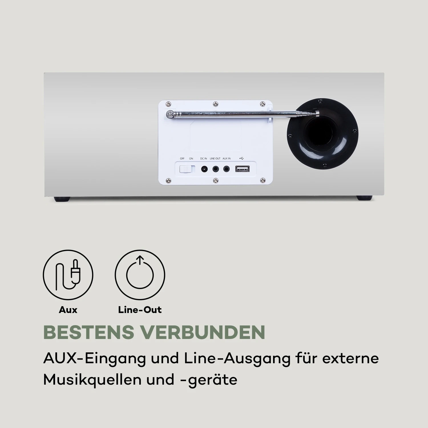 Silver Star Stereo Internet DAB+/UKW Radio, WiFi, BT, DAB+/UKW, Weiß 9 Silver Star Stereo Internet DAB+/UKW Radio, WiFi, BT, DAB+/UKW, Weiß – Bild 9