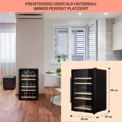 Barossa 40 Duo Weinkühlschrank 2 Zonen 41 Flaschen Glastür Touch LED -Outdoor Grills Verkaufsgeschäft 10032924 de 0006 usp