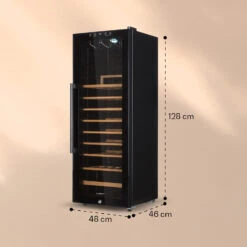 Barossa 54 Uno Weinkühlschrank 155 L 54 Flaschen Glastür Touch LED -Outdoor Grills Verkaufsgeschäft 10032925 yy 0011 dimensions