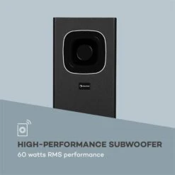 Areal Bar 650 2.1 Sound System Soundbar 120W RMS-Leistung BT USB -Outdoor Grills Verkaufsgeschäft 10032983 yy 0005 logo Auna 2 1CH Soundbar