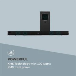 Areal Bar 650 2.1 Sound System Soundbar 120W RMS-Leistung BT USB -Outdoor Grills Verkaufsgeschäft 10032983 yy 0009 logo Auna 2 1CH Soundbar