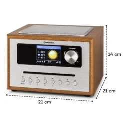 Silver Star CD Cube Radio Bluetooth HCC Display Wood Brown -Outdoor Grills Verkaufsgeschäft 10033003 yy 0010 logo