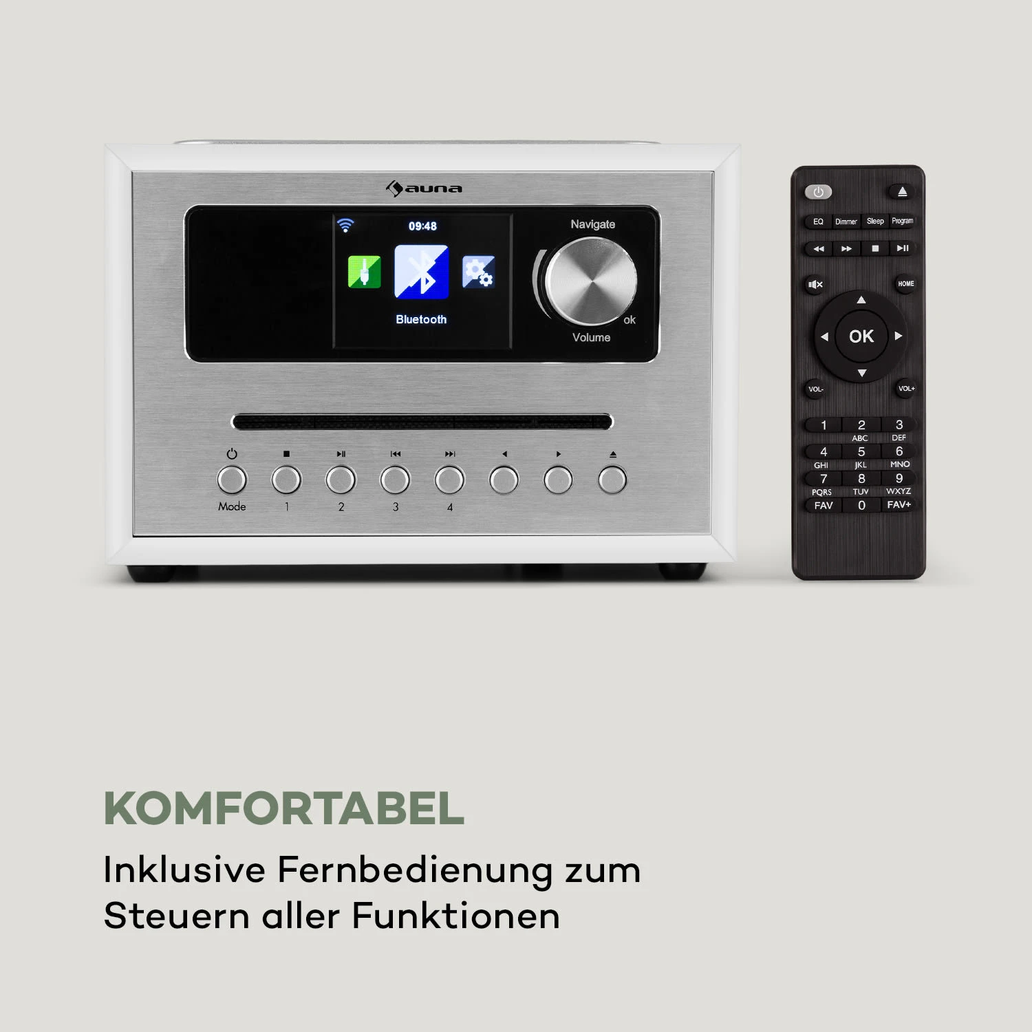 Silver Star CD Cube Radio Bluetooth HCC Display Weiß 3 Silver Star CD Cube Radio Bluetooth HCC Display Weiß – Bild 3