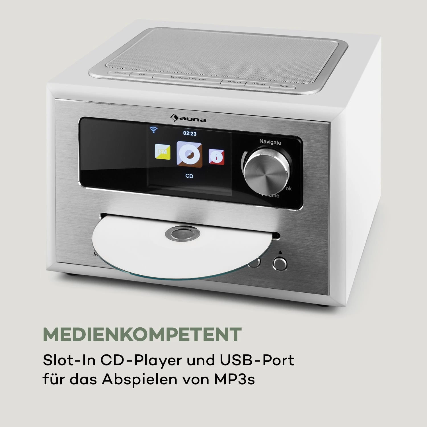 Silver Star CD Cube Radio Bluetooth HCC Display Weiß 8 Silver Star CD Cube Radio Bluetooth HCC Display Weiß – Bild 8